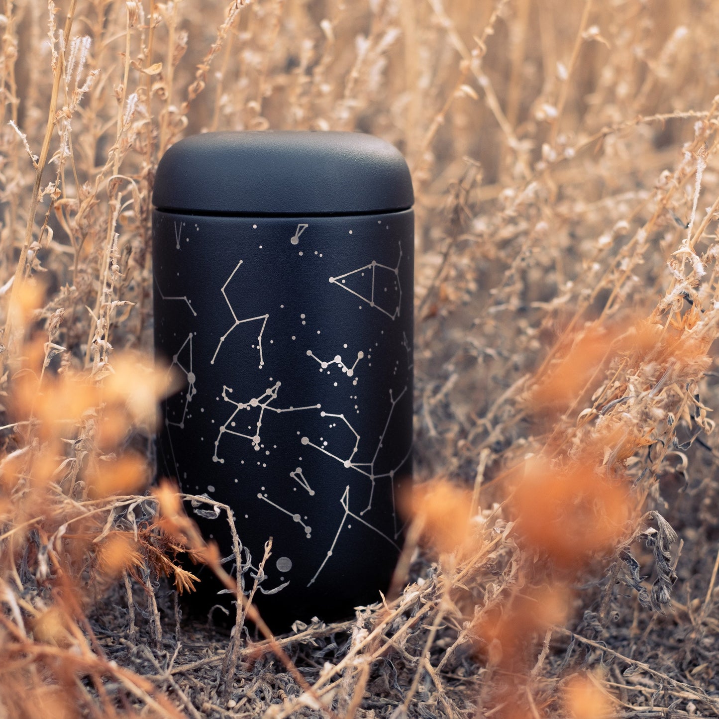 Personalized Modern Black Starry Night 16 oz Fellow Coffee Mug