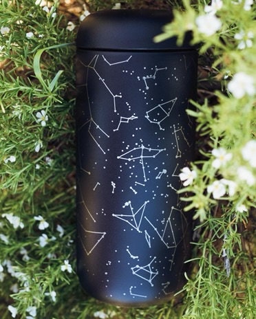Personalized Modern Black Starry Night 16 oz Fellow Coffee Mug