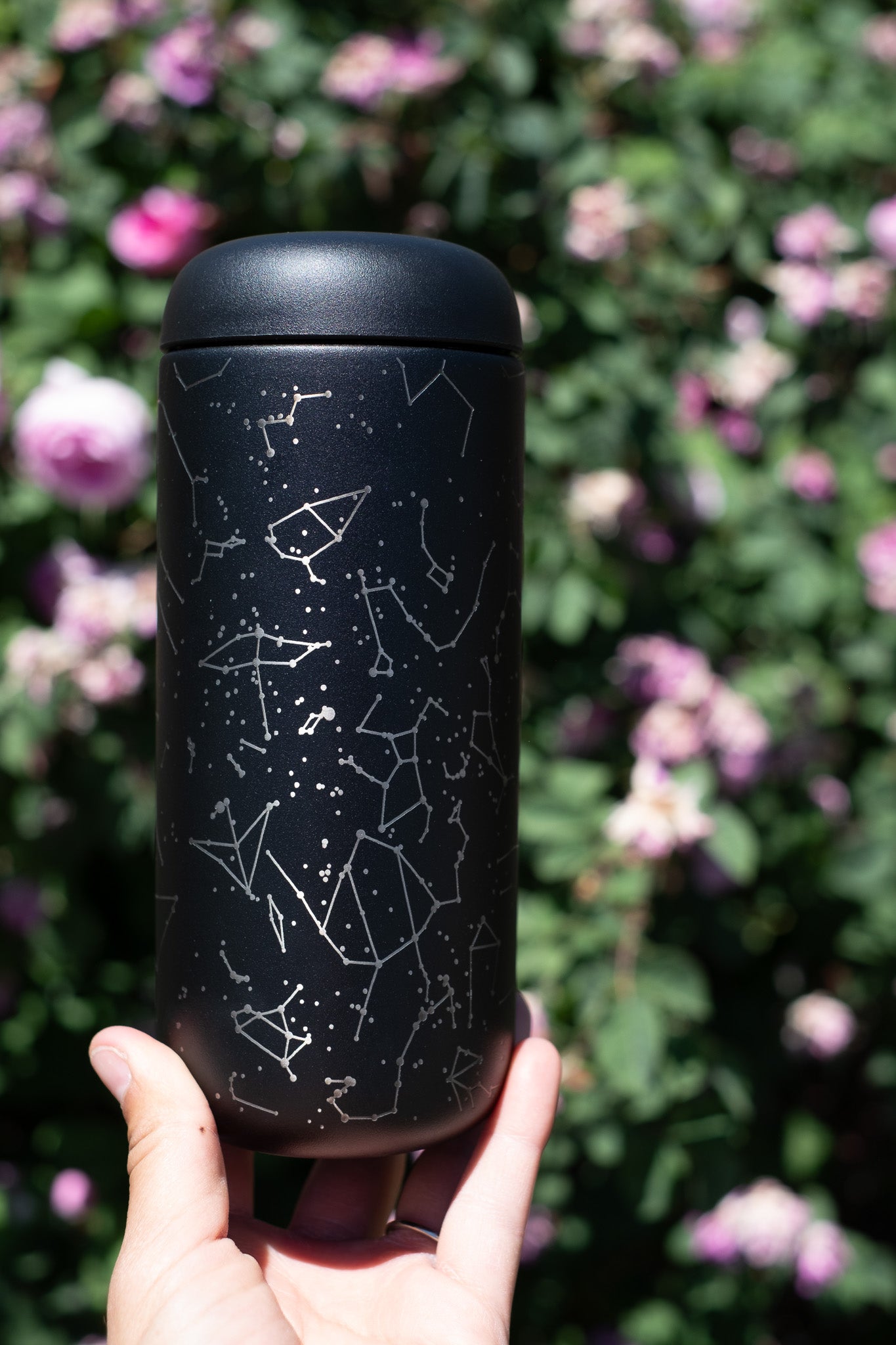 Personalized Modern Black Starry Night 16 oz Fellow Coffee Mug