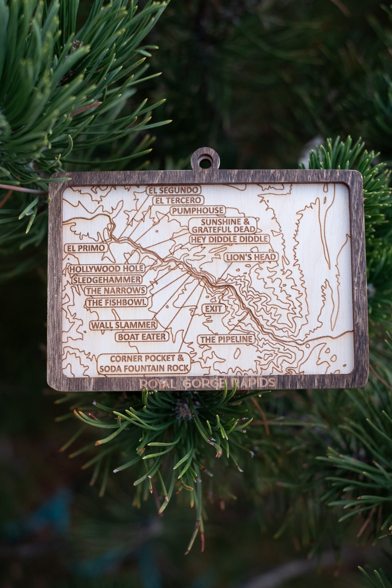 Royal Gorge Rapids Topographic Ornament