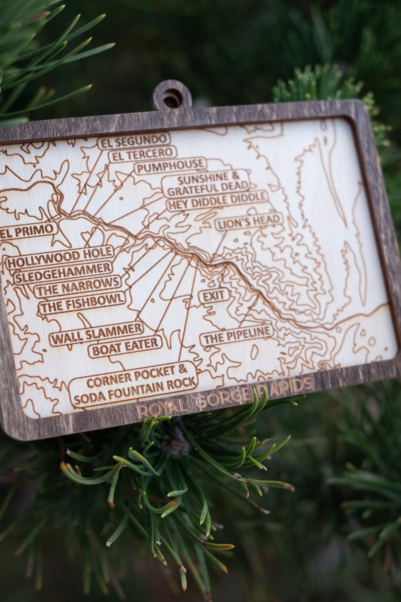 Royal Gorge Rapids Topographic Ornament