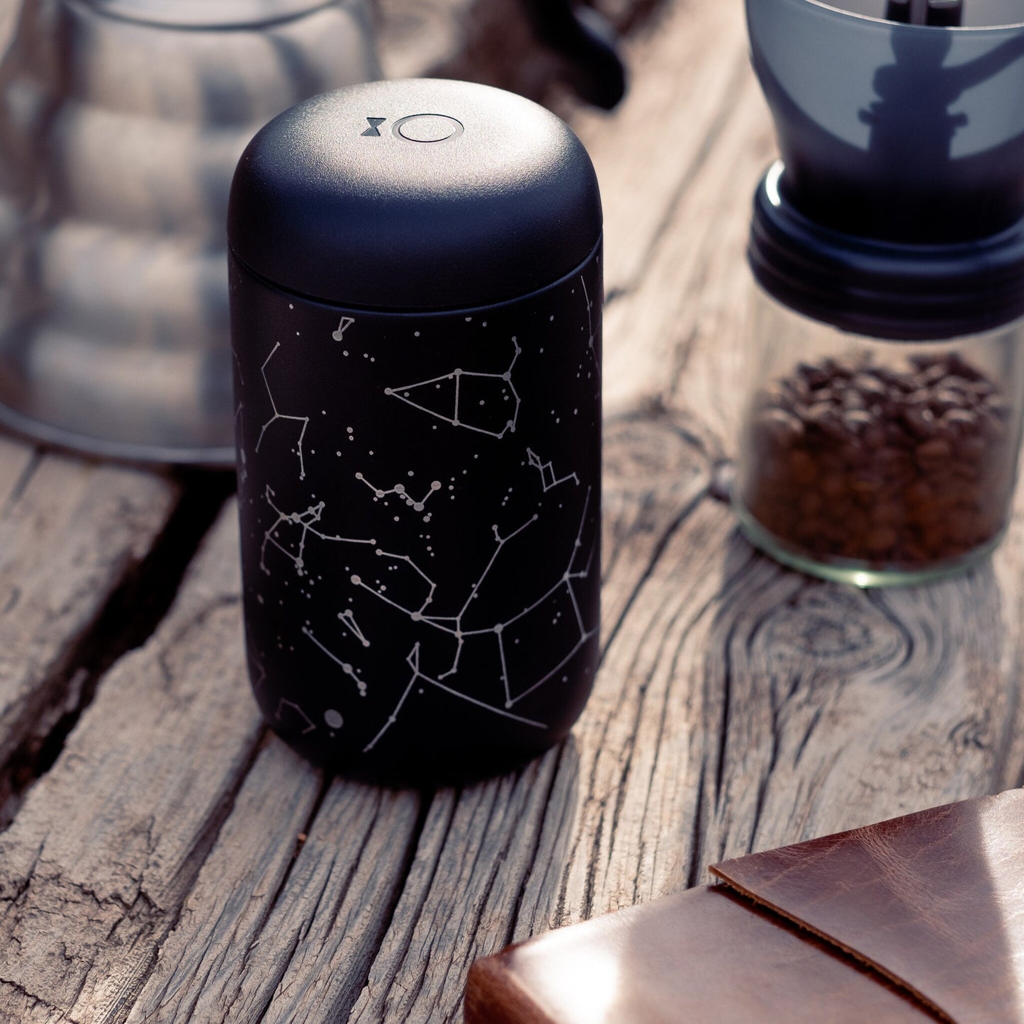 Personalized Modern Black Starry Night 16 oz Fellow Coffee Mug