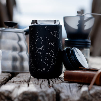 Personalized Modern Black Starry Night 16 oz Fellow Coffee Mug
